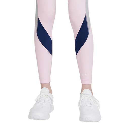 Nike Youth Girls Dri-Fit Tights In Pink Foam/BlueVoid/SmokeGrey/White - Picture 5 of 7
