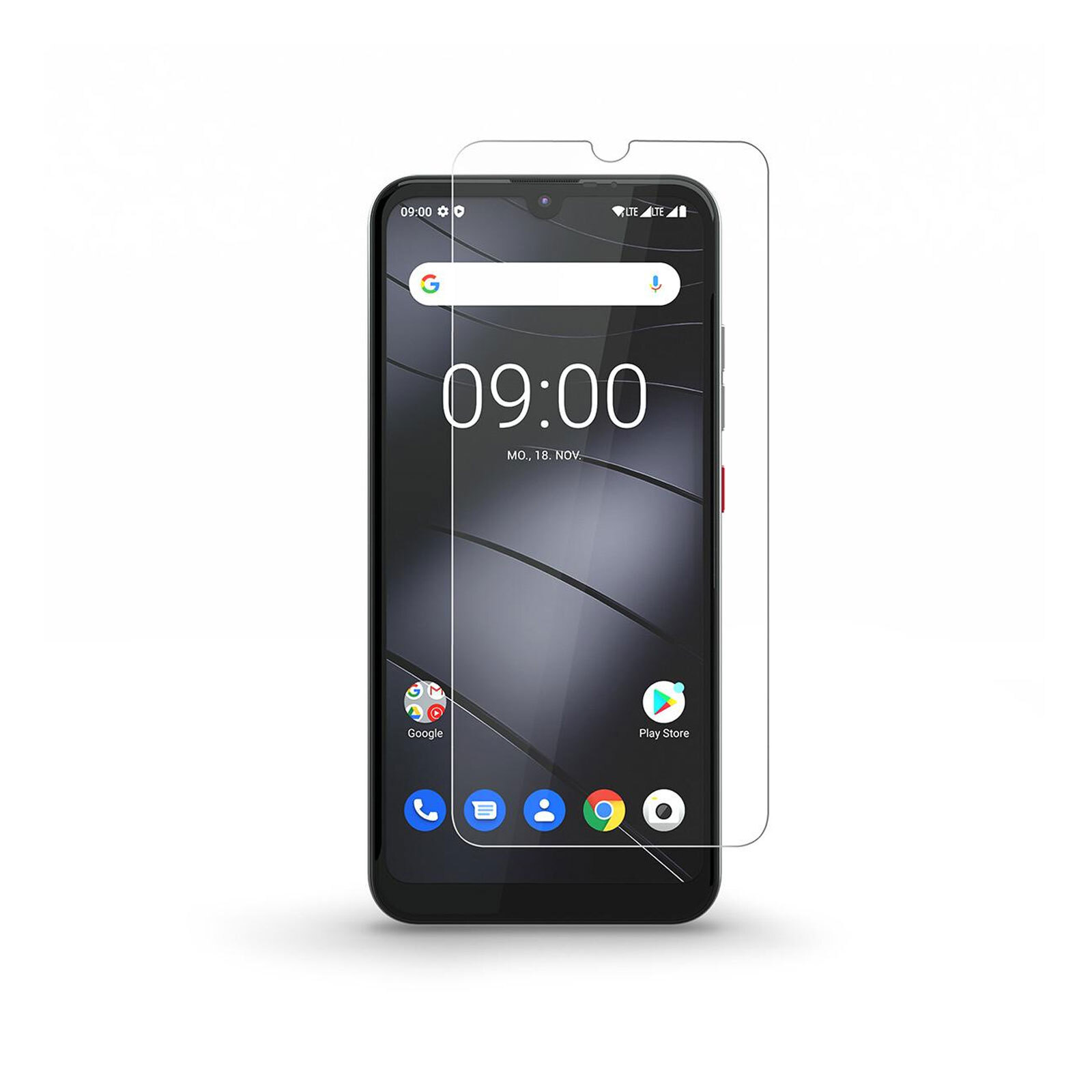 Защитная пленка для экрана Gigaset Hybridglass GS3 полностью защищает дисплей от внешних воздействий	