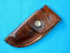 Vintage US Western Folding Knife Leather Sheath Scabbard Case 