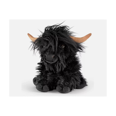 Living Nature Highland Cow 30 cm schwarzes Kuscheltier ohne Sound Plüschtier