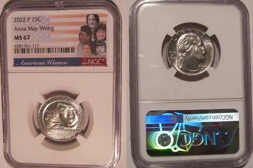 2022 P Anna May Wong 25c NGC MS 67 American Women Quarter