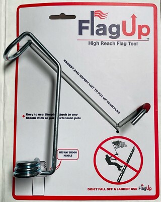 Broom Handle Attachment FlagUp Tool  easiest and safest way to put up your flag 