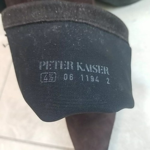 Peter Kaiser Boots Leather Suede knee Length Brown pull on floppy cowboy UK 4.5 - 第 2/21 張圖片