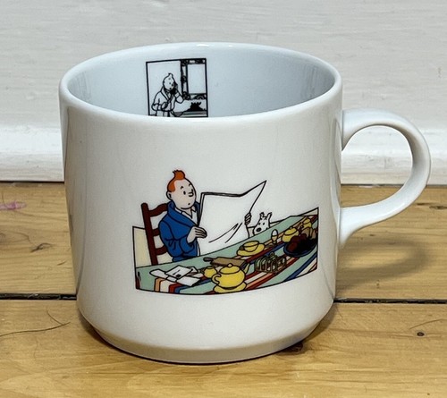 Herge Moulins Art 1998 Coffee Tea Tintin Comic Mug Cup Les 7 Boules De Cristal 