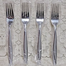 Oneida Camlynn Cleo Dinner Forks 8" Stainless Steel Frost Handle New Set 4