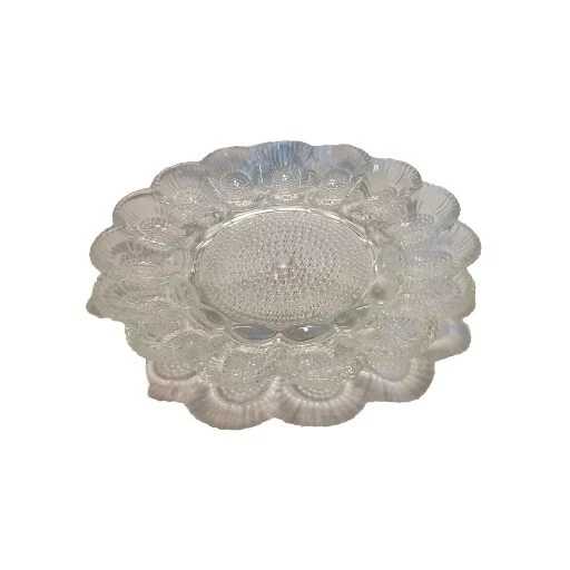 Vintage Brockway Glass Clear Concord Deviled Egg Serving Dish