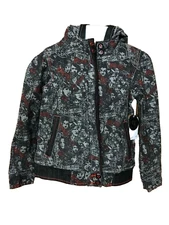 BOY’S AKADEMIKS DENIM PRINTED HOODED JACKET-SIZE: 10/12 JML