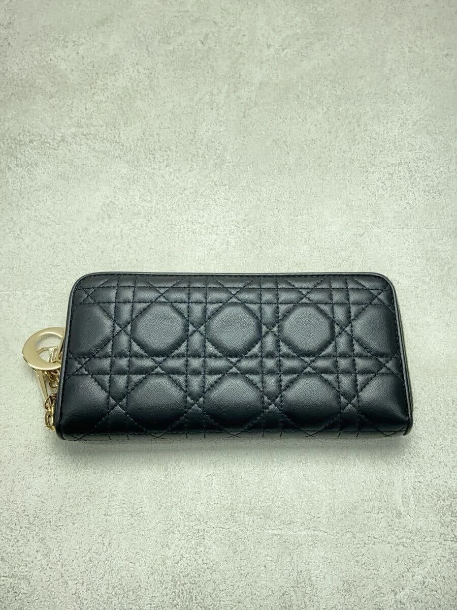 Portefeuille long Christian Dior cuir noir femme occasion