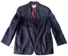 Vintage 70/80s Liz Claiborne Collection Womens 12 Linen Blazer Lined USA Made