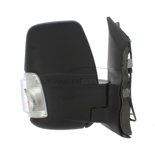 Wing Door Mirrors Ford Transit Mk8 2014-> Short Arm Manual Black Left & Right - Picture 12 of 24