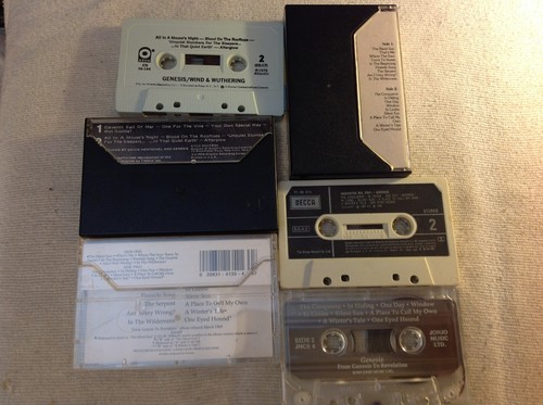 GENESIS PROGRESSIVE ROCK CASSETTE LOT (3) '69-76 ATCO REVELATION WIND WUTHERING - Picture 4 of 5