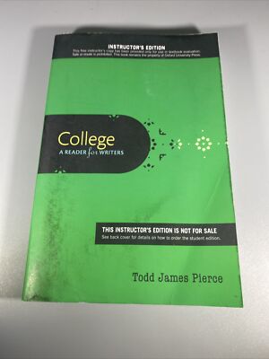 College: A Reader for Writers (Read. Write. Oxford.) - Paperback - GOOD