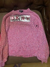 DKNY Sweater Girls Size M Pink Knit