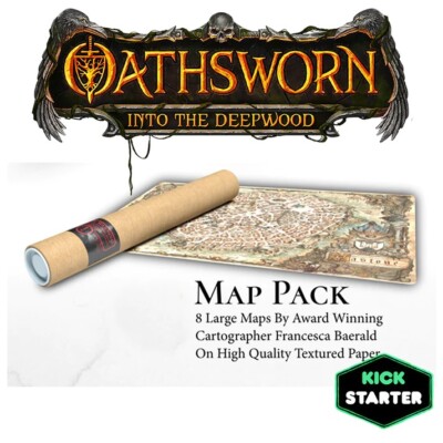 Oathsworn: Into the Deepwood 2nd Print - Map Pack Kickstarter New & Sealed