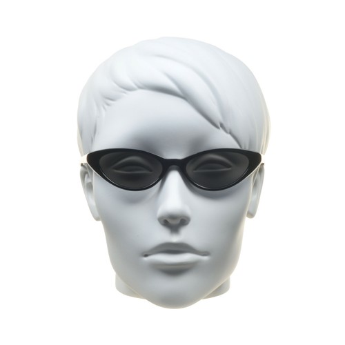 Super Narrow Thin Cat Eye Sunglasses Fashion Women Glasses Plastic Black Brown - Picture 3 of 7