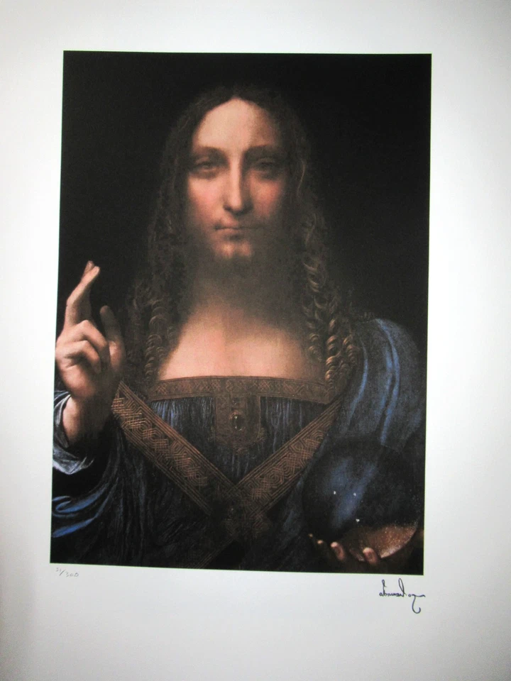 L. DA VINCI: Schöne Lithographie limitiert auf 300 Exemplare, signiert 50x65cm - Bild 1 von 4
