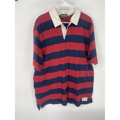 Eddie Bayer Striped Shirt with Henley Collar Tall XL