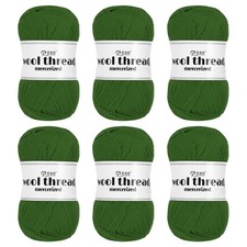 100 Wool Yarn,6 Skeins of 300g/10.58oz Per Skein 50g/109yards /Dark Green