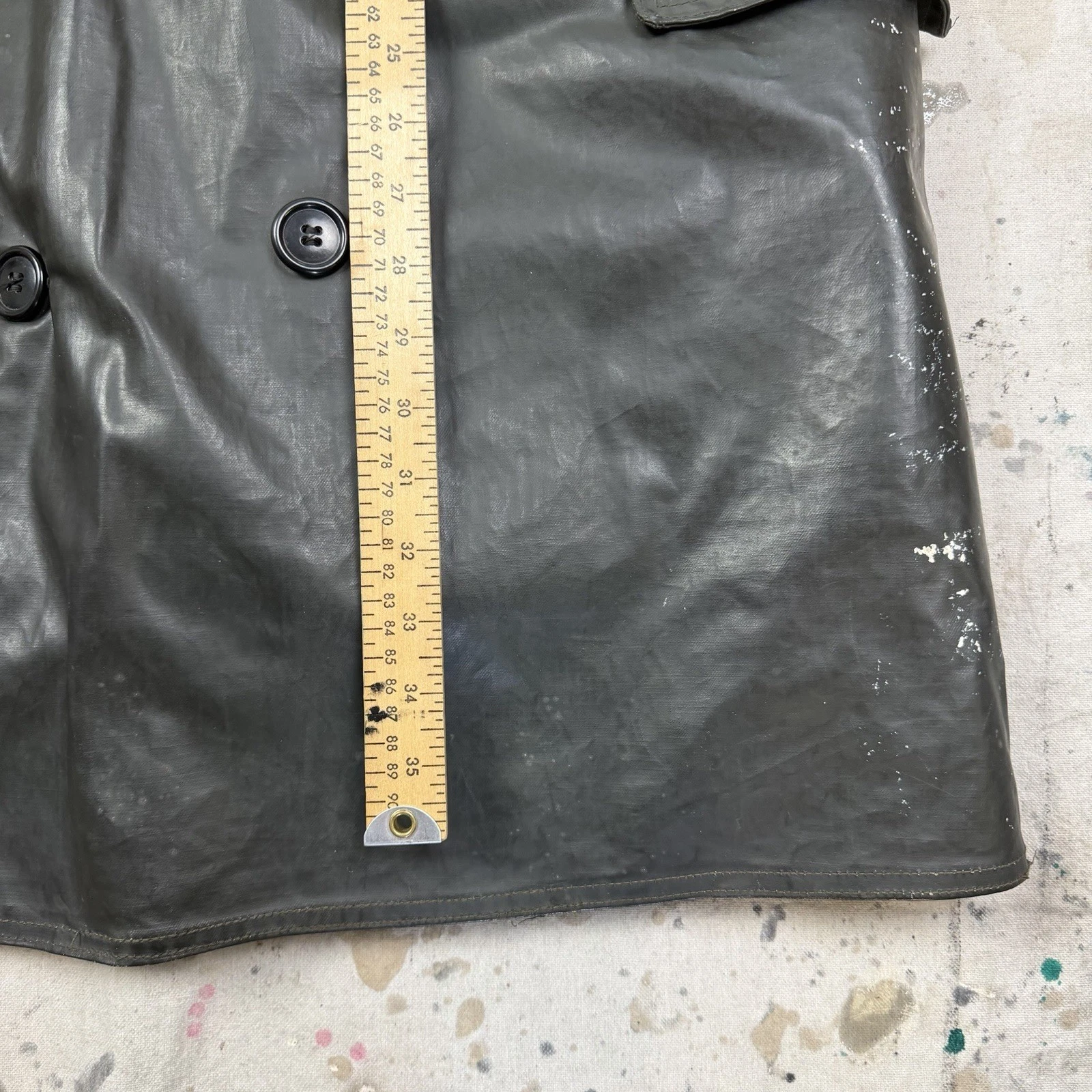 Vintage 40s WW2 US Navy Rubberized Barnstormer Deck Jacket Coat Sz 44 Military image 7