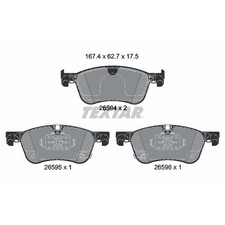 1x ORIGINAL® Textar 2659401 Bremsbelagsatz, Scheibenbremse Vorne, inkl.