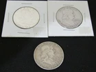 Lot of 3 Silver Franklin Half Dollars 90% 1 BU 1959, 1 BU 1963 & 1963 Circulated