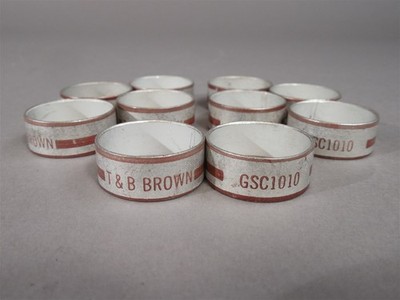 (10) T&B GSC1010 Brown Metallic Shield Cable Grnd Ferrules ID 1.01'' x OD 1.09''