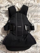 Black Baby Bjorn One Carrier, Cotton (lining) - 3.5KG - 15KG +  fleece raincover