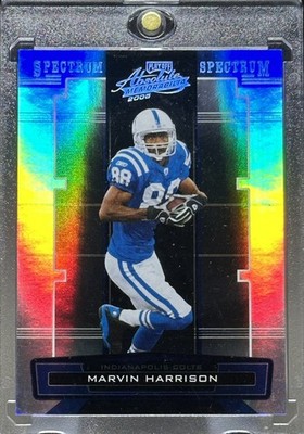 MARVIN HARRISON RARE HOLO REFRACTOR FOIL SPORTS CARD SSP /100 COLTS MINT