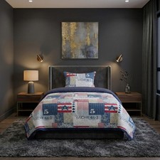 2-Piece Quilt Set - Patchwork Print All-Season Soft -