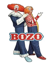Bozo The Clown and Cookie Children Circus Show Nostalgia Water Resistant Sticker