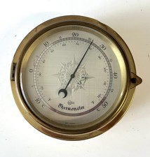 Vintage Schiffs Thermometer 18x7 cm Messing Vintage Barigo