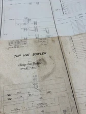 ORIGINAL-CHICAGO COIN-TOP HAT BOWLER-SCHEMATICS
