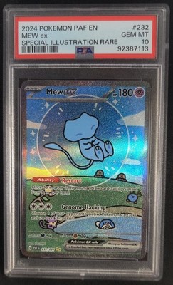 PSA 10 GEM MINT Mew ex 232/091 Paldean Fates Pokemon Graded Card
