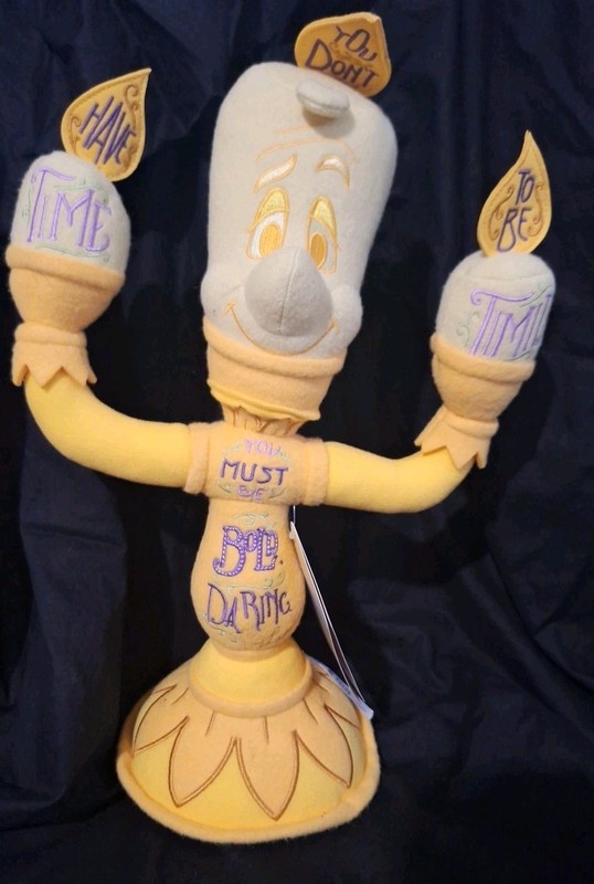 Disney Store Lumiere Wisdom Candelabra Beauty & the Beast Plush 16" 6/12 NWT