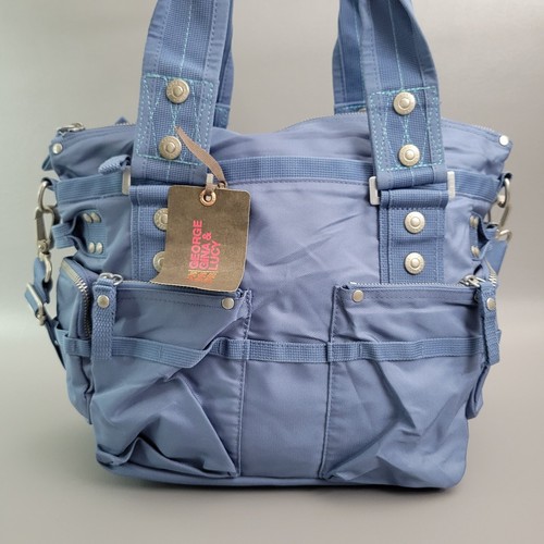 Nuova borsa George Gina & Lucy 6ix vintage borsa GGL borsa Y2k rara blu - Foto 5 di 15