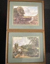 VINTAGE John Constable Framed Art Prints X2 