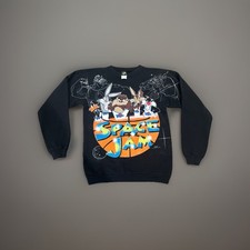 VTG Space Jam Looney Tunes 1996 All Over Print Sweater Youth XL 18-20 VGC 