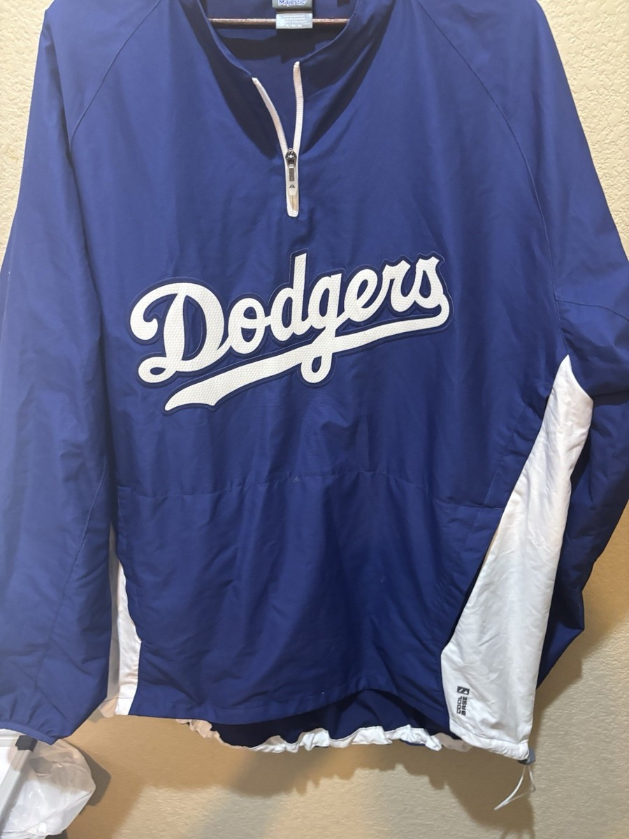 VTG Los Angeles Dodgers Majestic Blue 1/4 Zip Windbreaker