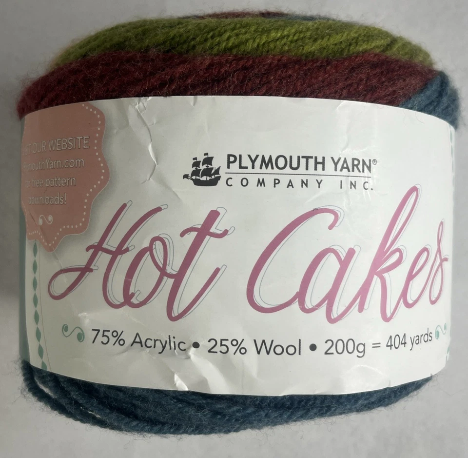 1 Plymouth Multi-Color Hot Cakes 75% Acrylic 25% Wool Blend 404 Yards - New - Image 2 of 4