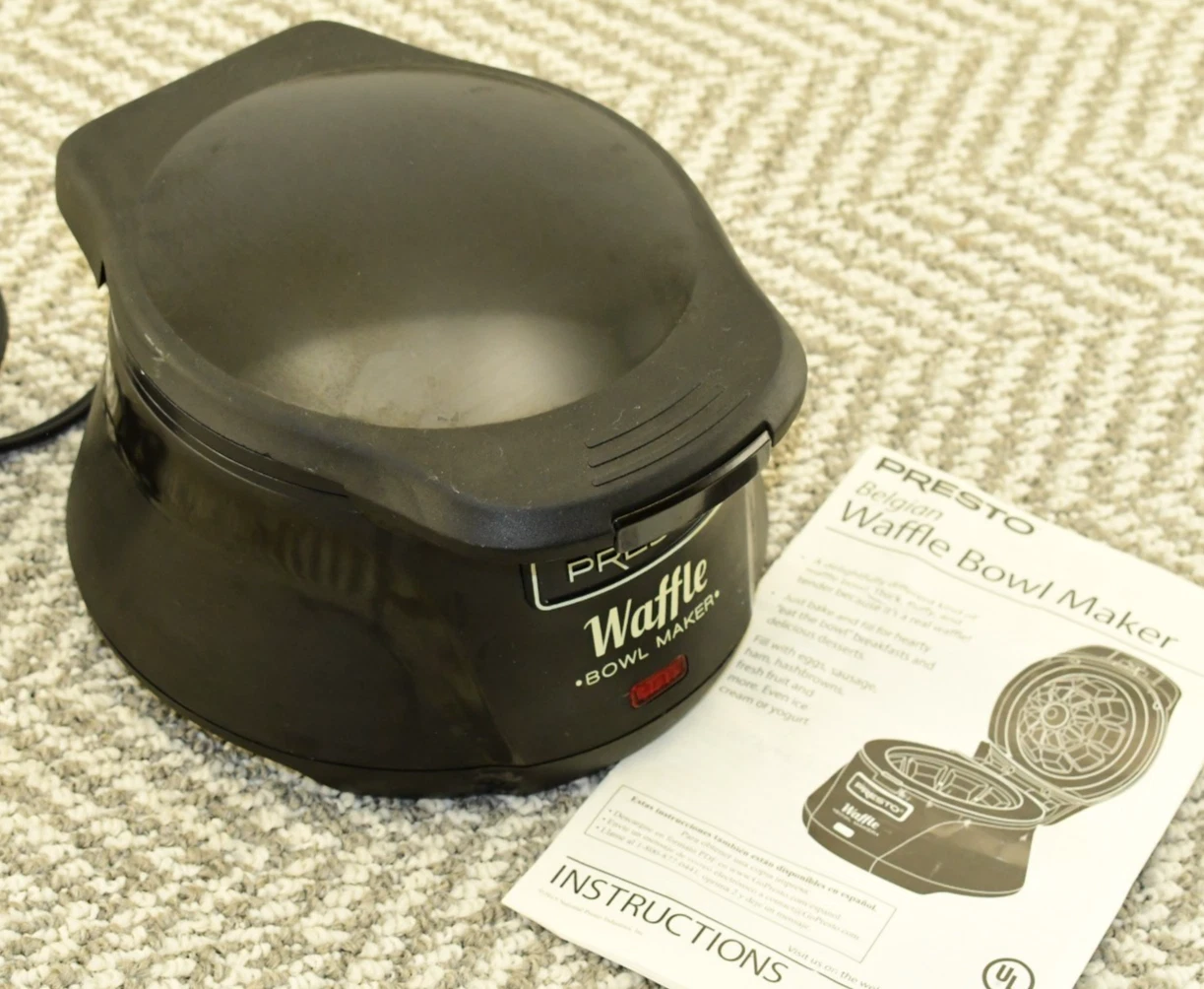 Presto Belgian Waffle Bowl Maker Model 0350001 - Briefly used