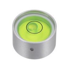 Round Bubble Level 21x13mm Mini Circular Bullseye Spirit Level, Silver Green