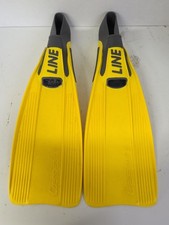 Cressi-sub Rondine Line Flippers Fins Yellow Gray Size 4-5 Made In Italy