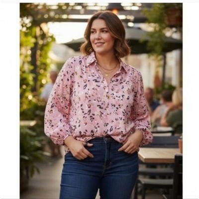 Pink Floral Women's Top