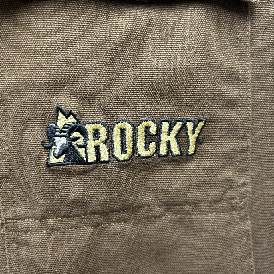 Casaco de lona forrado de lã marca Rocky Boots masculino tamanho grande - Imagem 3 de 4