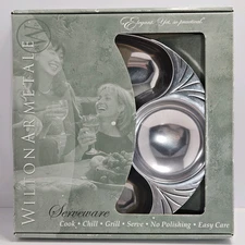 NEW Wilton Armetale Small Chip and Dip Server Veggies & Dip Aluminum Alloy 10.5"