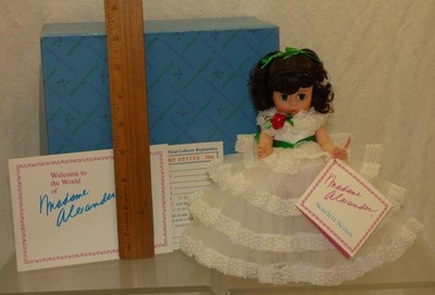 Vintage Madame Alexander 8'' SCARLETT Doll 631 White Dress & Box Gone with Wind