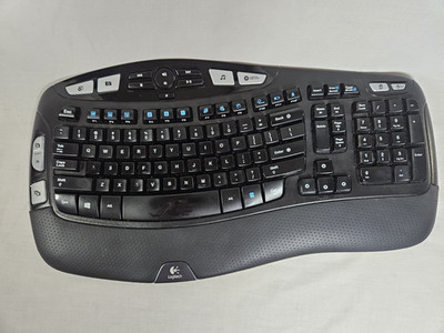 Logitech K350 Y-R0053 Wave Wireless Ergonomic Keyboard 2.4GHz No Dongle