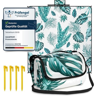 Picknickdecke 200 x 200 cm,  & Isoliert - Outdoor Decke für Picknick, Strand,...