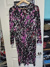 New York & Company Size Large Women's Stretch Long Sleeve Dress