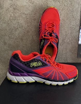 FILA Electro Volt 2 Womens 11 Memory Advance CoolMax Running Shoes Orange Purple